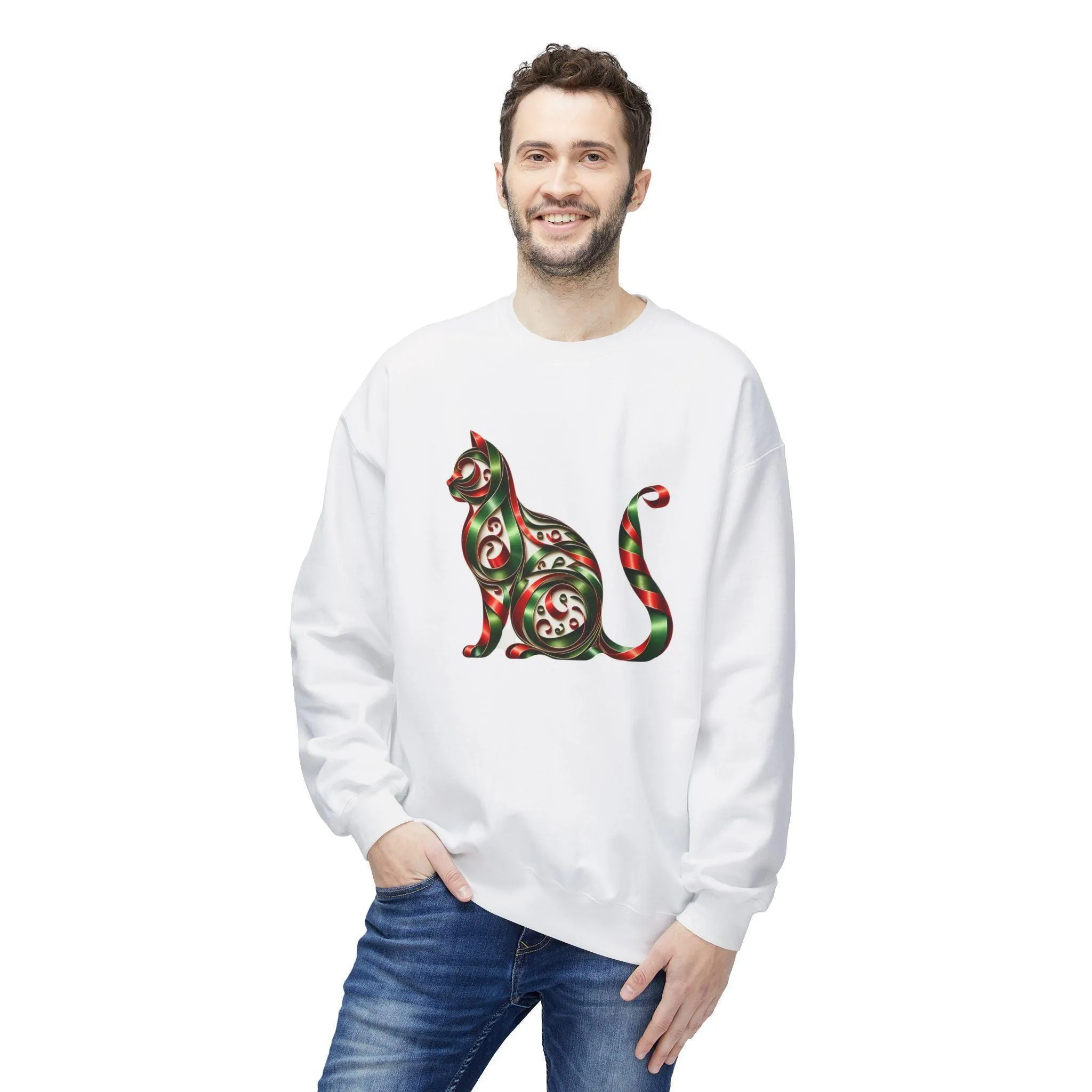 🐱 Merry Meowmas! 🎄 Unisex Fleece Sweatshirt 🎁