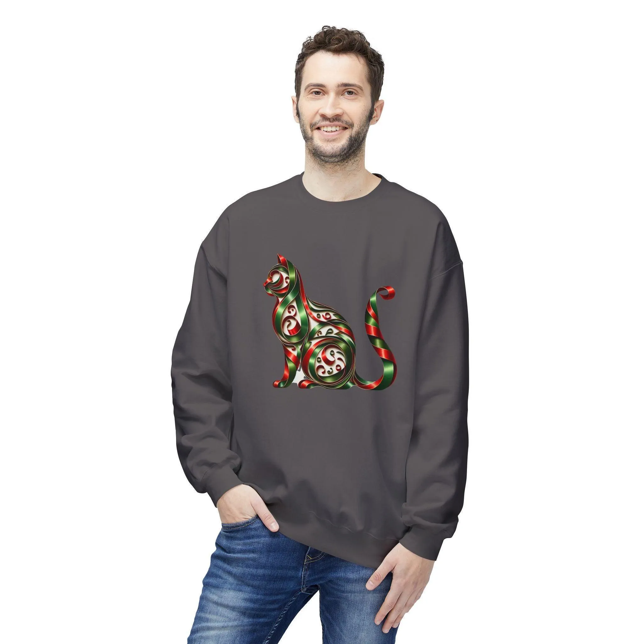 🐱 Merry Meowmas! 🎄 Unisex Fleece Sweatshirt 🎁