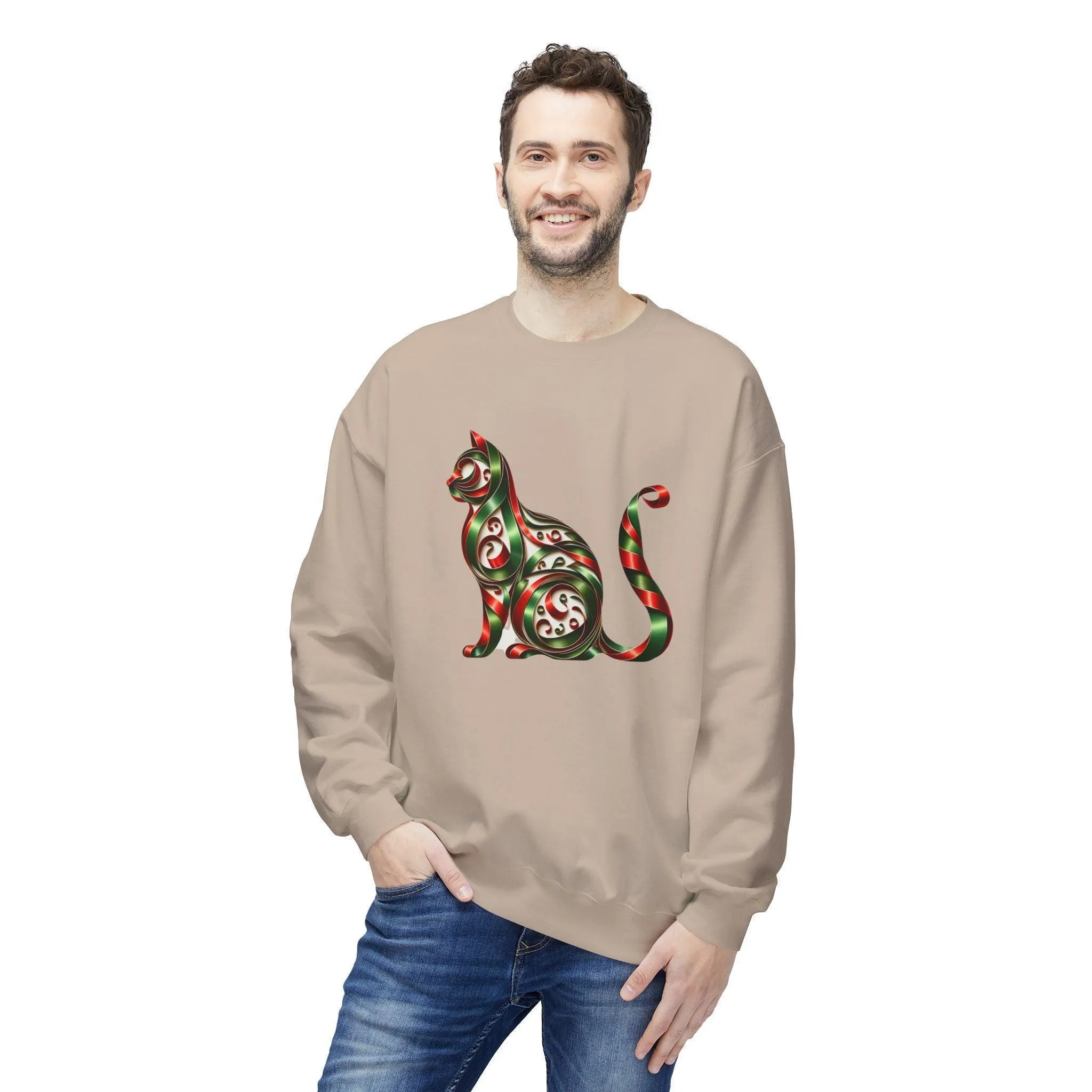 🐱 Merry Meowmas! 🎄 Unisex Fleece Sweatshirt 🎁