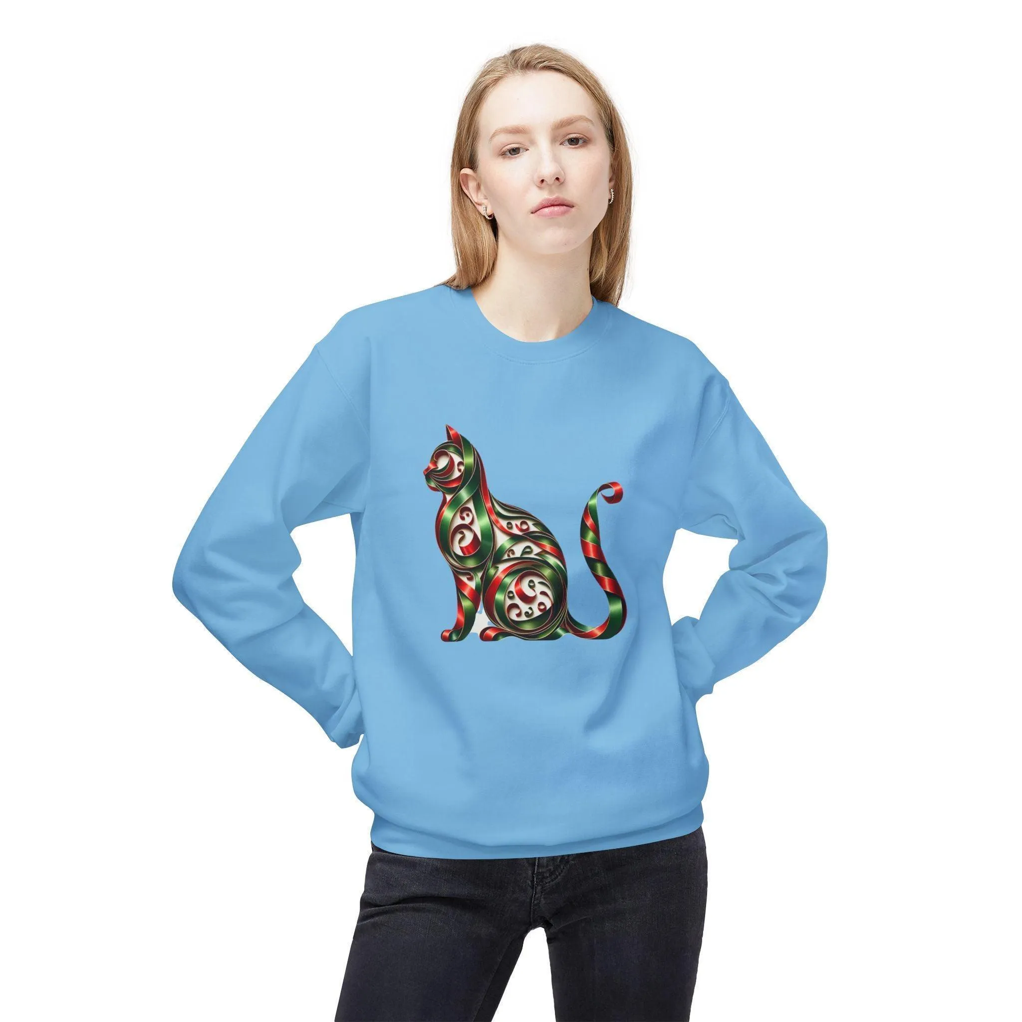 🐱 Merry Meowmas! 🎄 Unisex Fleece Sweatshirt 🎁