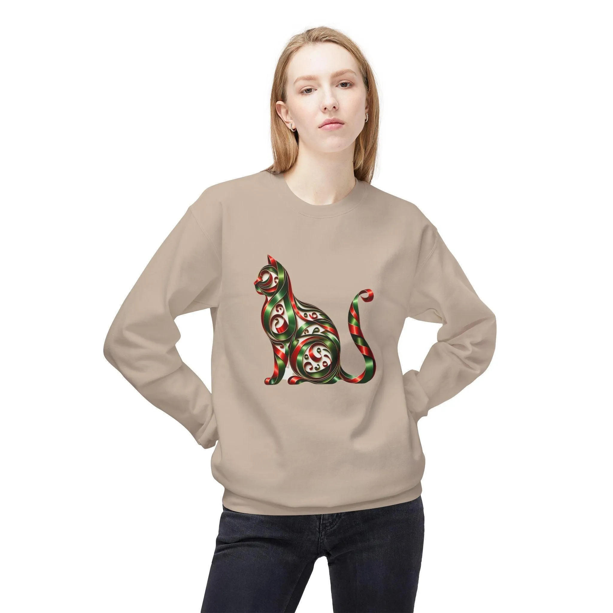 🐱 Merry Meowmas! 🎄 Unisex Fleece Sweatshirt 🎁