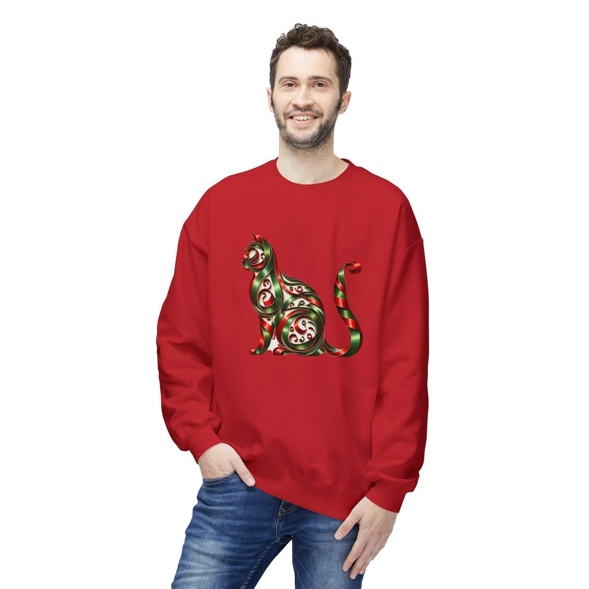 🐱 Merry Meowmas! 🎄 Unisex Fleece Sweatshirt 🎁
