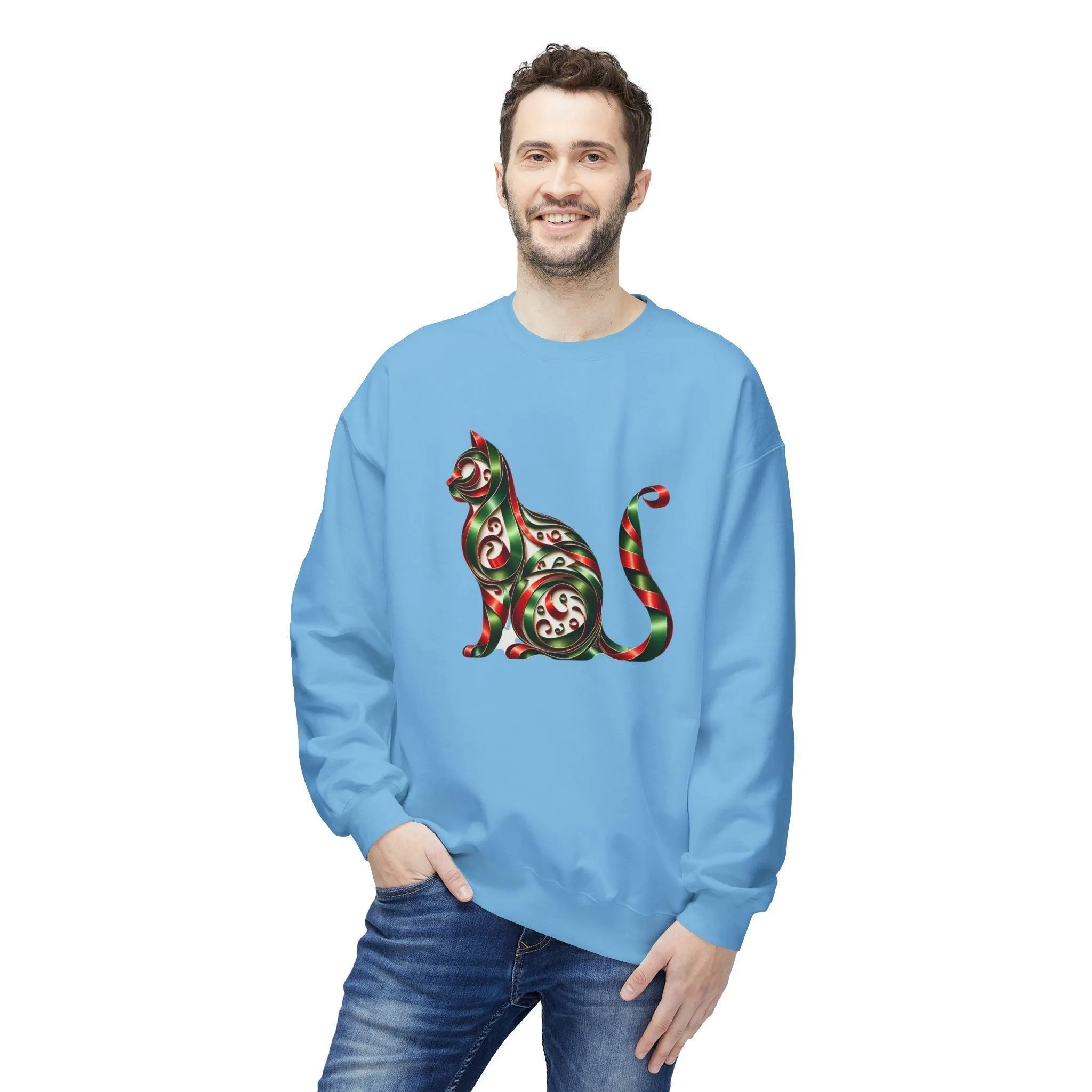 🐱 Merry Meowmas! 🎄 Unisex Fleece Sweatshirt 🎁