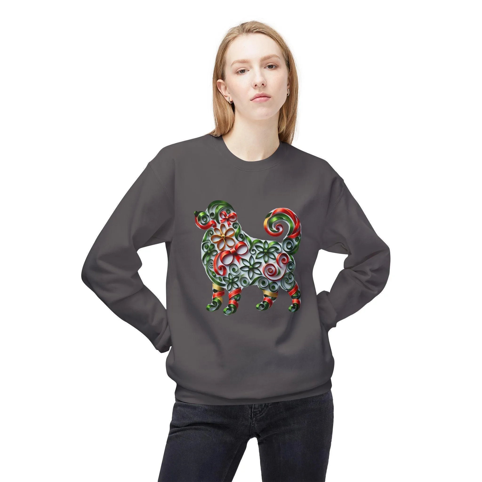 🐶 Merry Woofmas! 🎄 Unisex Fleece Sweatshirt 🎁