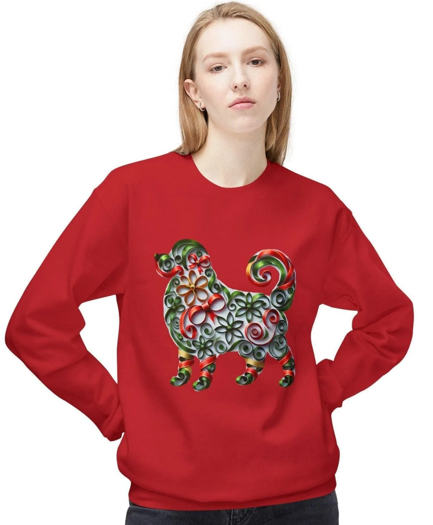 🐶 Merry Woofmas! 🎄 Unisex Fleece Sweatshirt 🎁