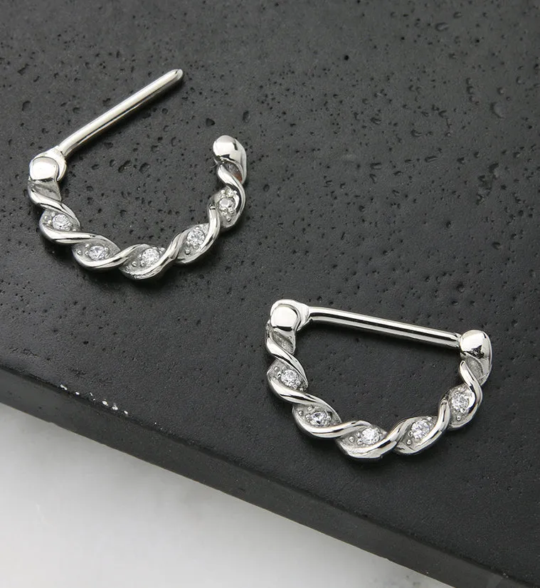 14G Helix CZ Nipple Clicker