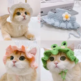 Adjustable Knitted Cute Cat Hat