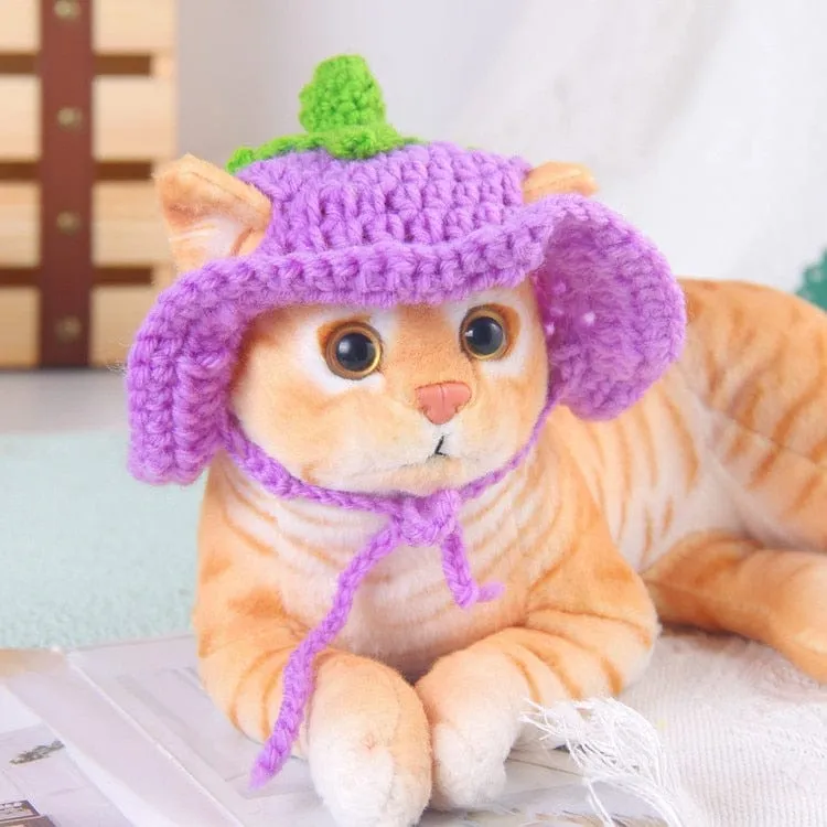Adjustable Knitted Cute Cat Hat