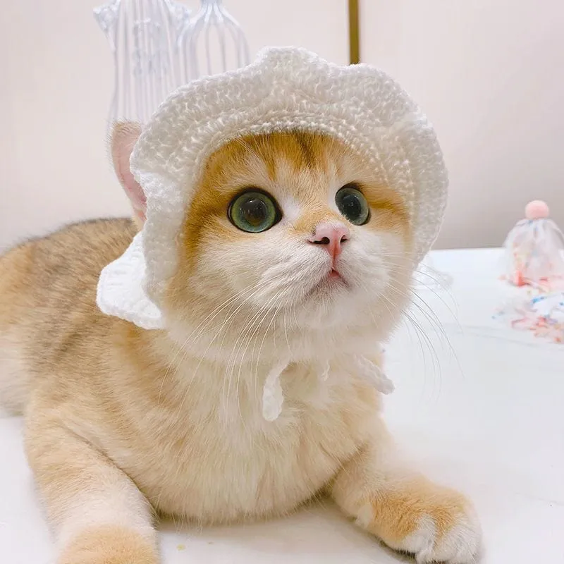 Adjustable Knitted Cute Cat Hat