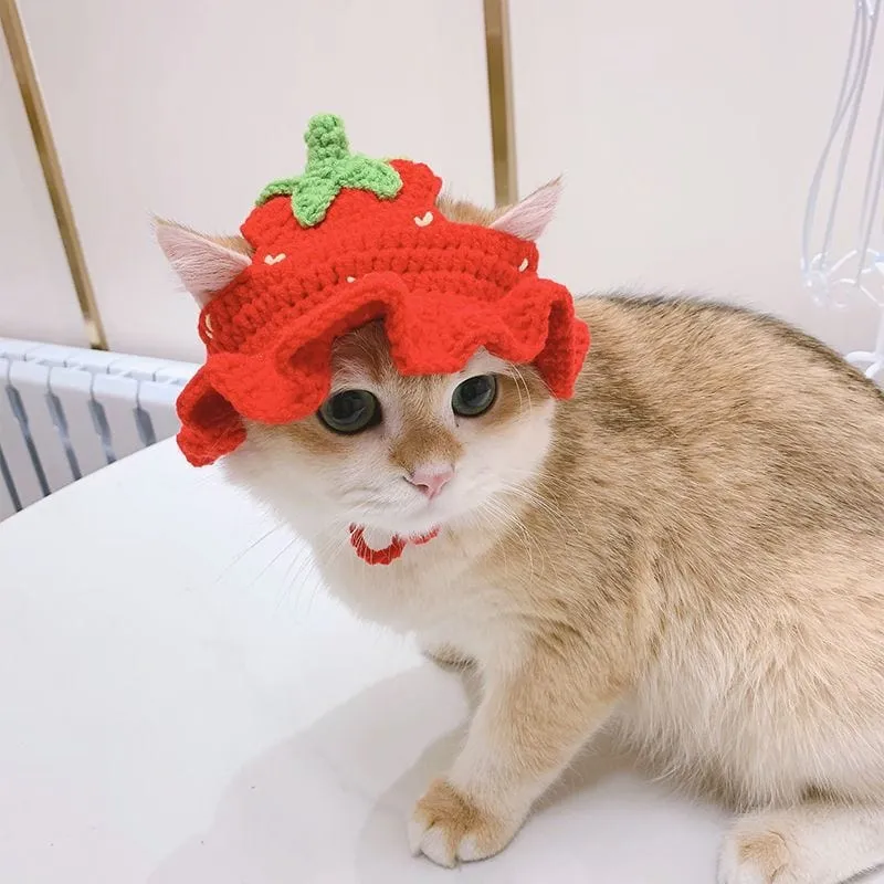 Adjustable Knitted Cute Cat Hat