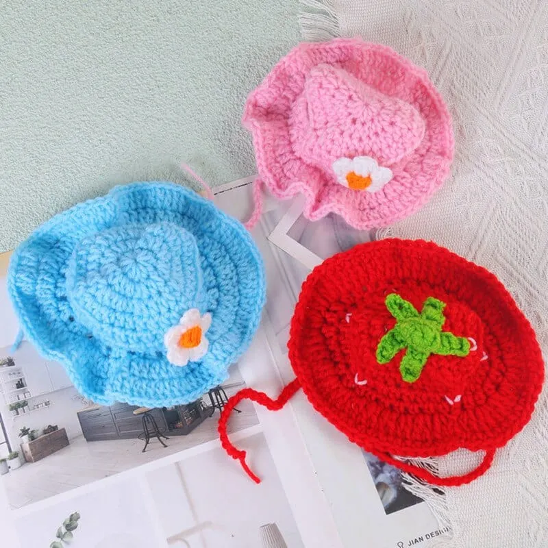 Adjustable Knitted Cute Cat Hat