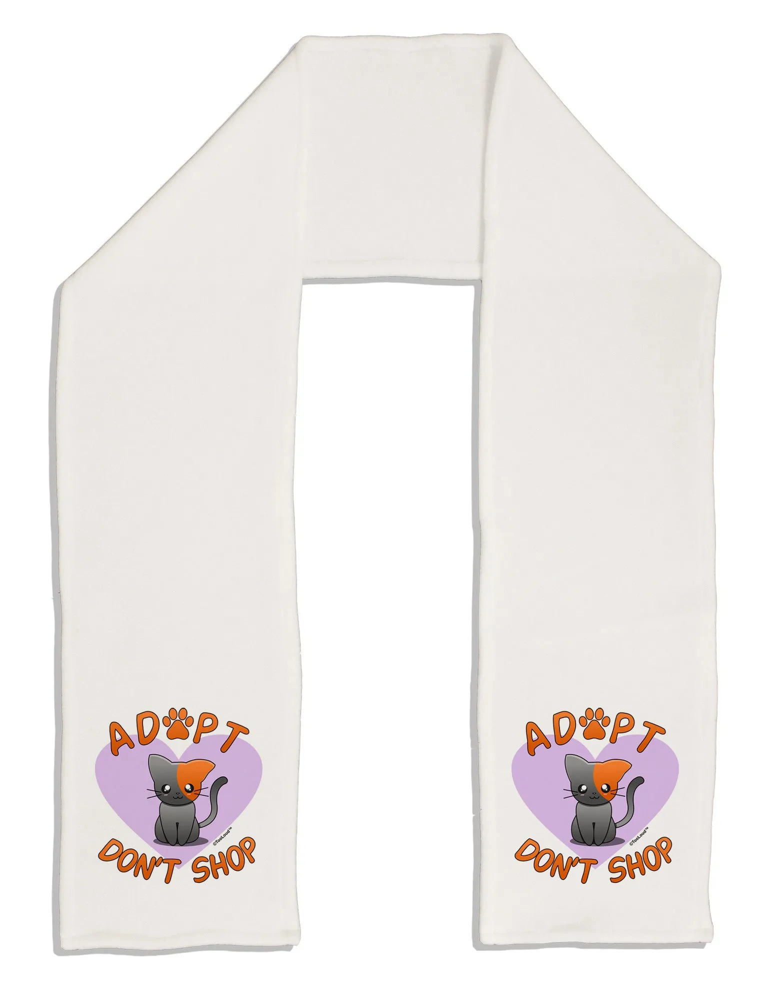 Adopt Don't Shop Cute Kitty Adult Fleece 64" Scarf