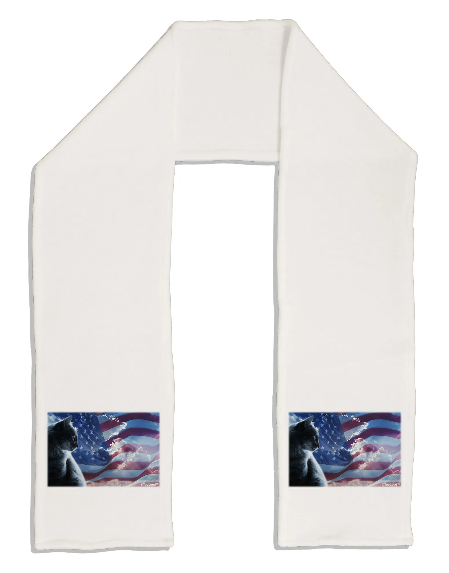 All American Cat Adult Fleece 64&#x22; Scarf by TooLoud