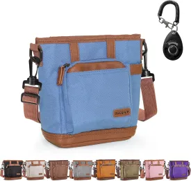 BEAU&FUR Dog Treat Pouch with Dog Clicker for Training - Hands-Free Dog Treat Bag with Magnetic Closure, Multi-Pocket Treat Pouches for pet Training with Built-in Poop Bag Holder Pocket