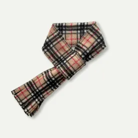 Beige Highland Tartan Fleece Pet Scarf