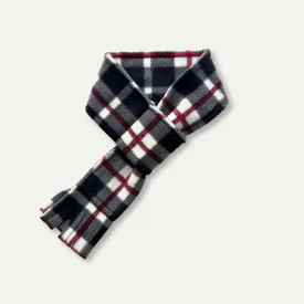 Black & White Highland Tartan Fleece Pet Scarf
