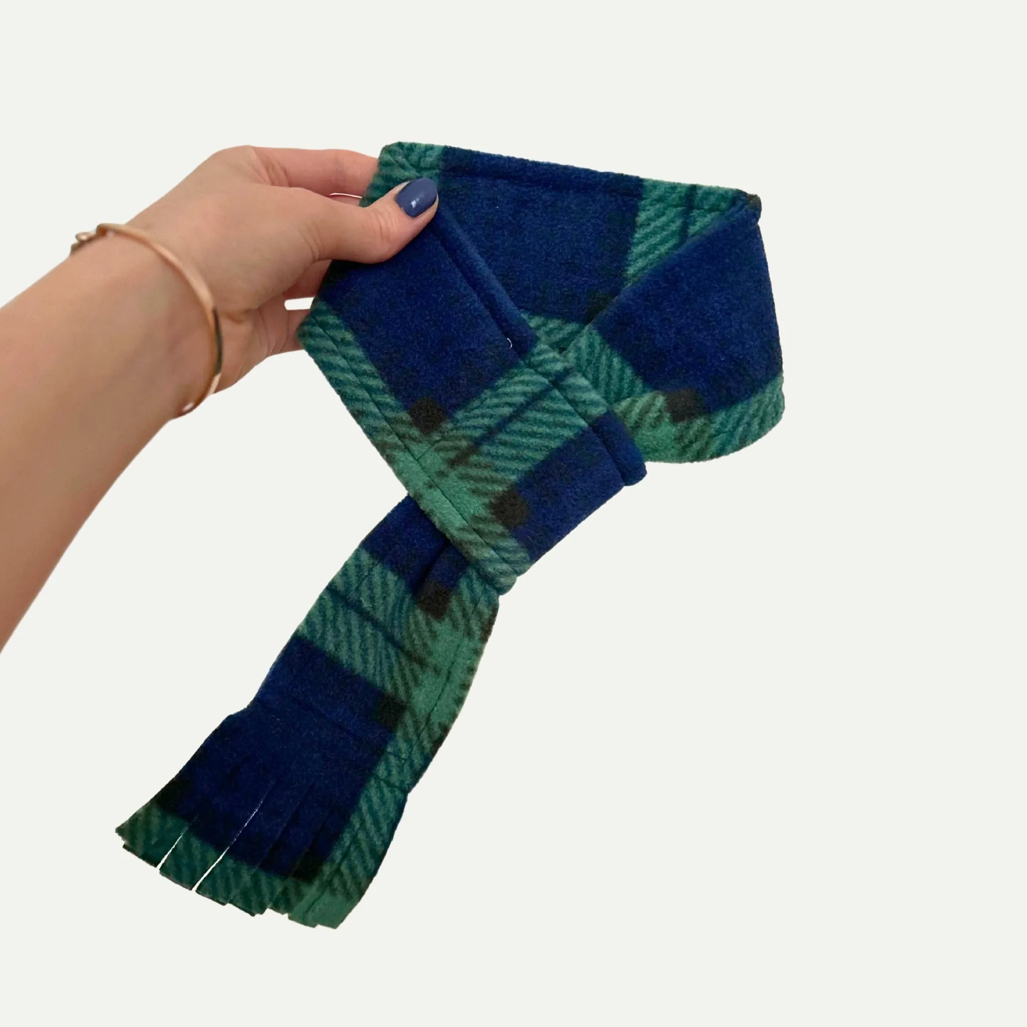 Blue & Green Clifton Highland Tartan Fleece Pet Scarf