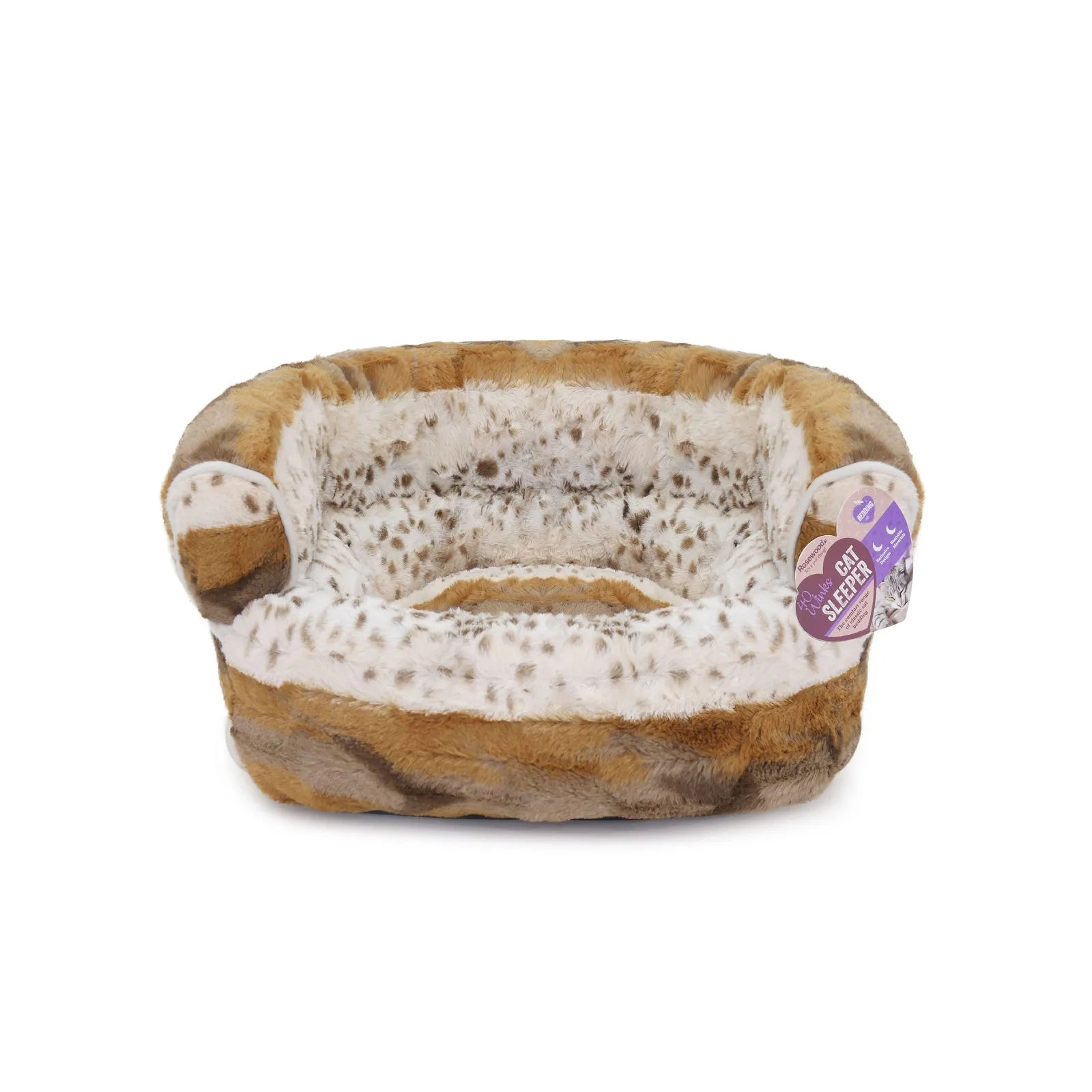 Brown Hyena Print Pet Sofa Bed