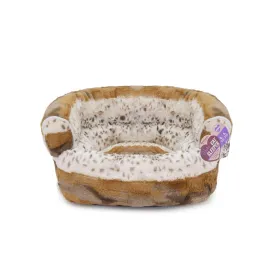 Brown Hyena Print Pet Sofa Bed