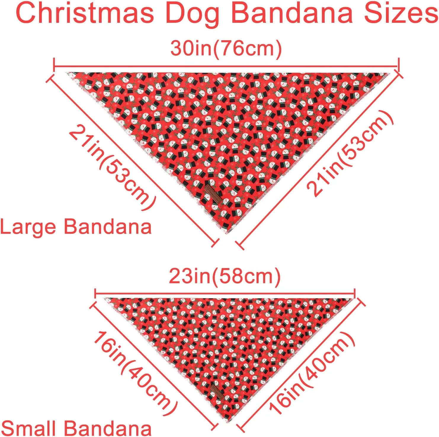 Christmas Dog Bandana, Christmas Tree Triangle Bid Scarf for Small Medium Dogs, Red Cotton Pet Kerchief,Cute Winter Bandana for Girl Boy Puppys