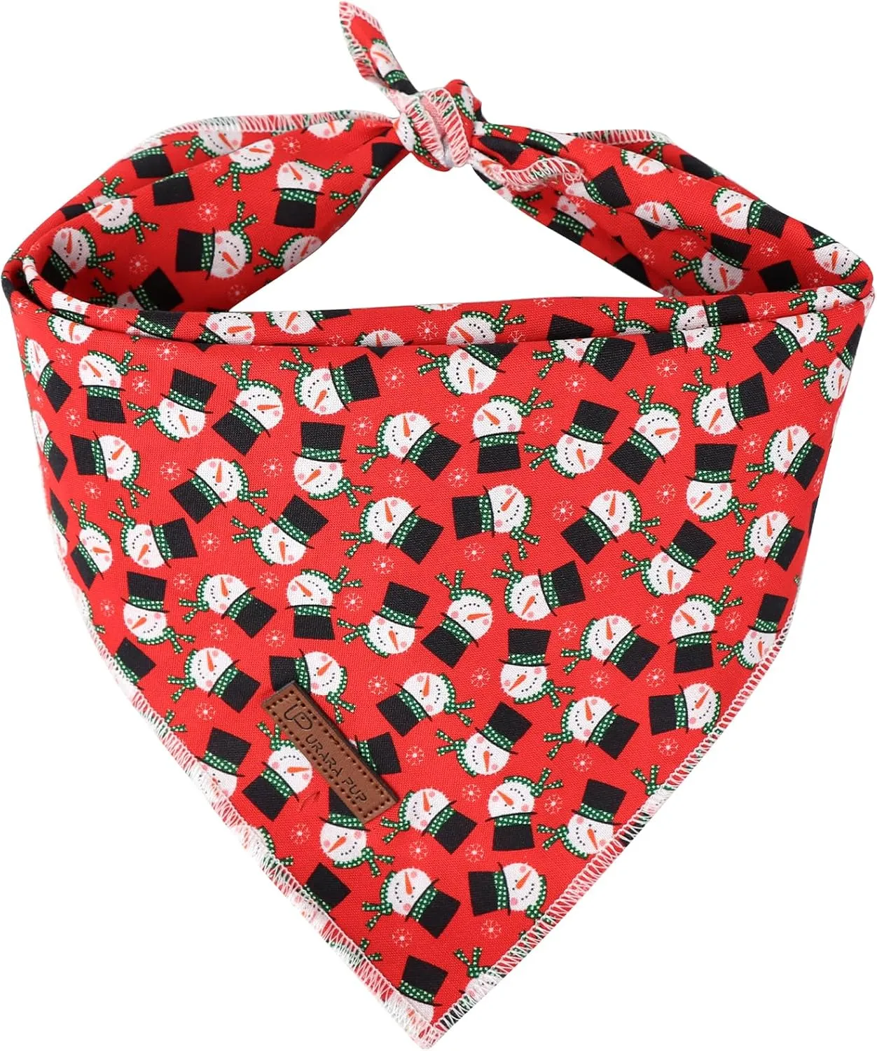 Christmas Dog Bandana, Christmas Tree Triangle Bid Scarf for Small Medium Dogs, Red Cotton Pet Kerchief,Cute Winter Bandana for Girl Boy Puppys