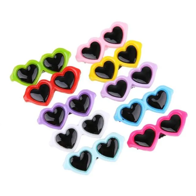 Colorful Cats Dog Bows Hairpin Sunglass