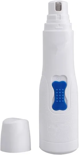 Dog Nail Grinder Quiet Pet Nail Trimmers Dog Nail Clippers Nail File Grooming & Smoothing for Large Medium Small Dogs & Cats Nervous Dog (White, One Size)