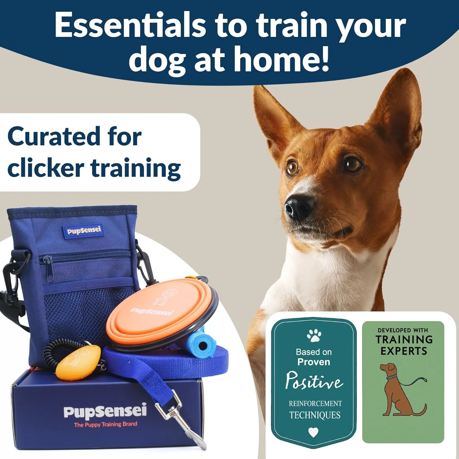 Dog Treat Pouch, Durable Oxford Polyester, No-Spill Magnetic Closure, Treat Pouches for Pet Training with Metal Clip, Waist Belt, Adjustable Strap (Deluxe Training Kit - Navy Blue)