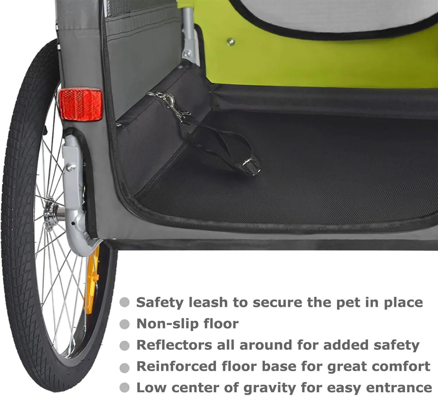 DOGGYHUT Premium XL Pet Bike Trailer for Large Dog or Multiple Small Dogs, Up to 100 lbs,Dog Bicycle Carrier,Low Center of Gravity,Easy Folding Frame Cart