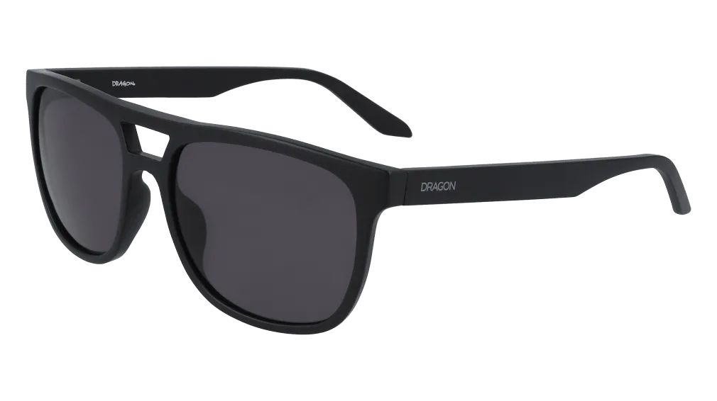 DRAGON Cove Matte Black - Lumalens Smoke Sunglasses