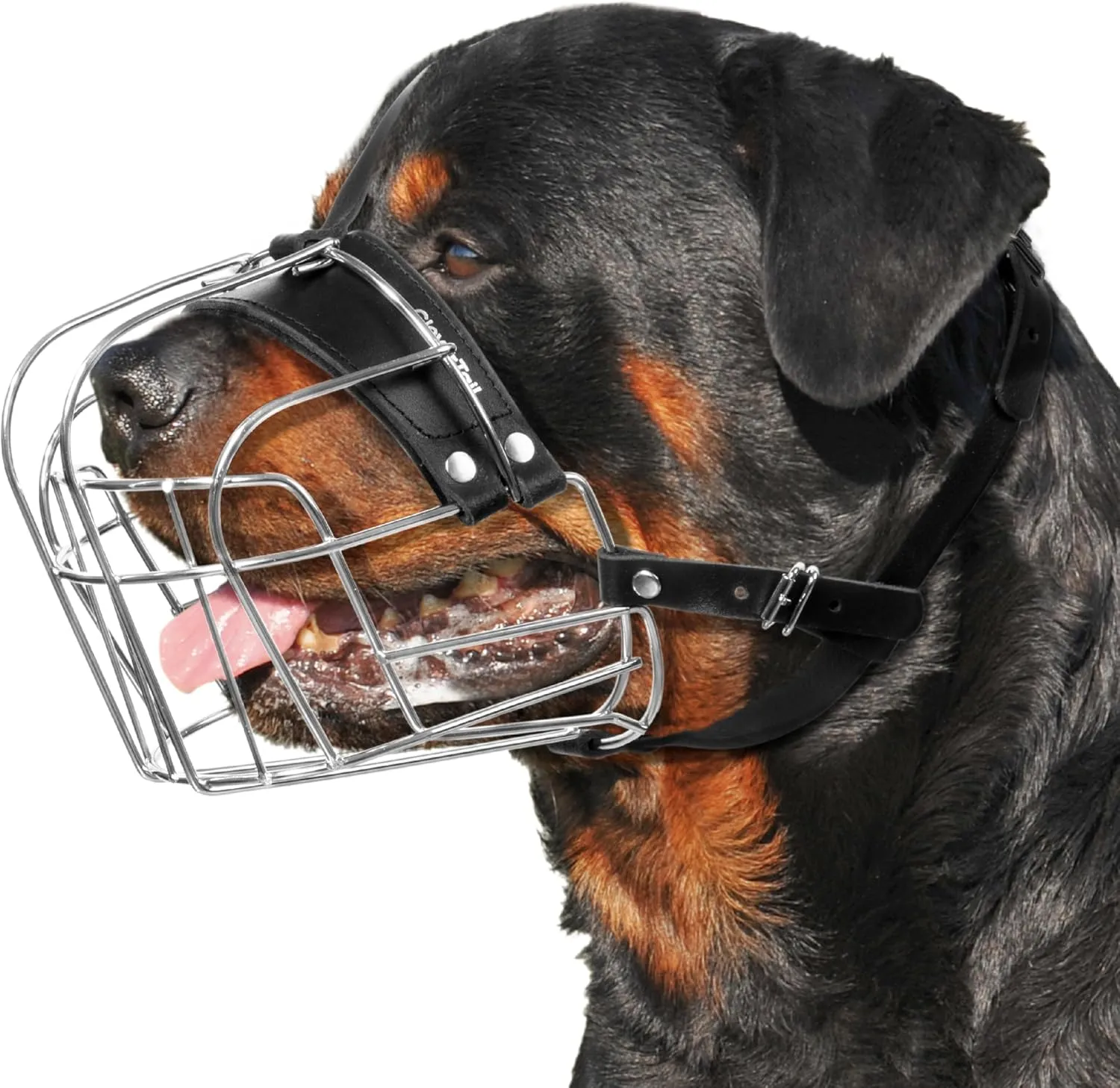 Extra Large Dog Muzzle for Rottweiler  XL Heavy Duty Rottweiler Muzzle  Metal Large Dog Muzzle for Barking and Biting for Rottweiler, Cane Corso, Mastiff and Other Large Breeds