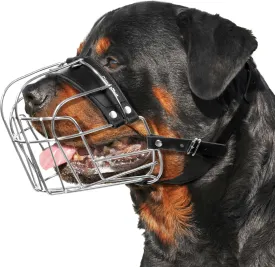 Extra Large Dog Muzzle for Rottweiler  XL Heavy Duty Rottweiler Muzzle  Metal Large Dog Muzzle for Barking and Biting for Rottweiler, Cane Corso, Mastiff and Other Large Breeds