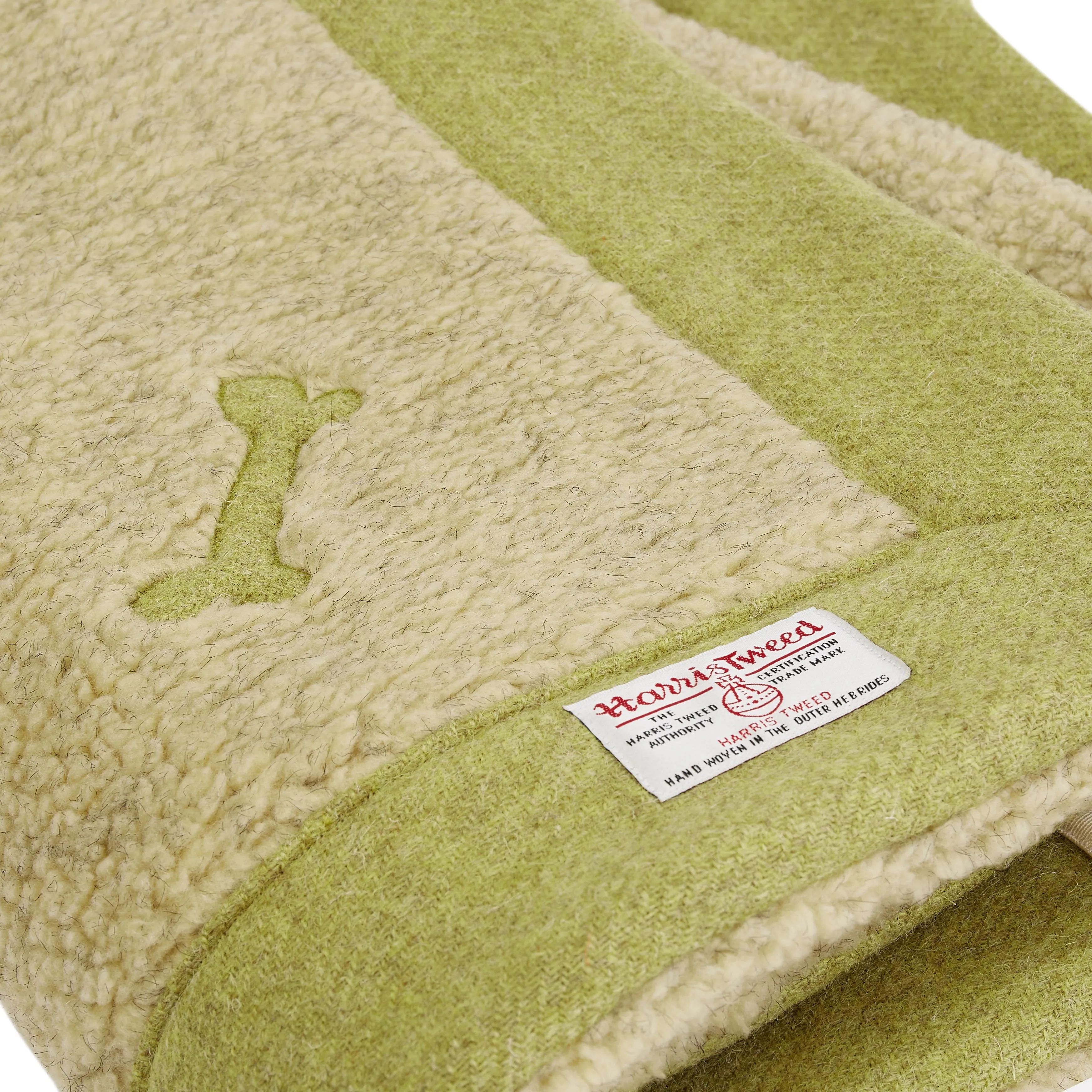 Fern Green Harris Tweed Luxury Designer Dog Blanket