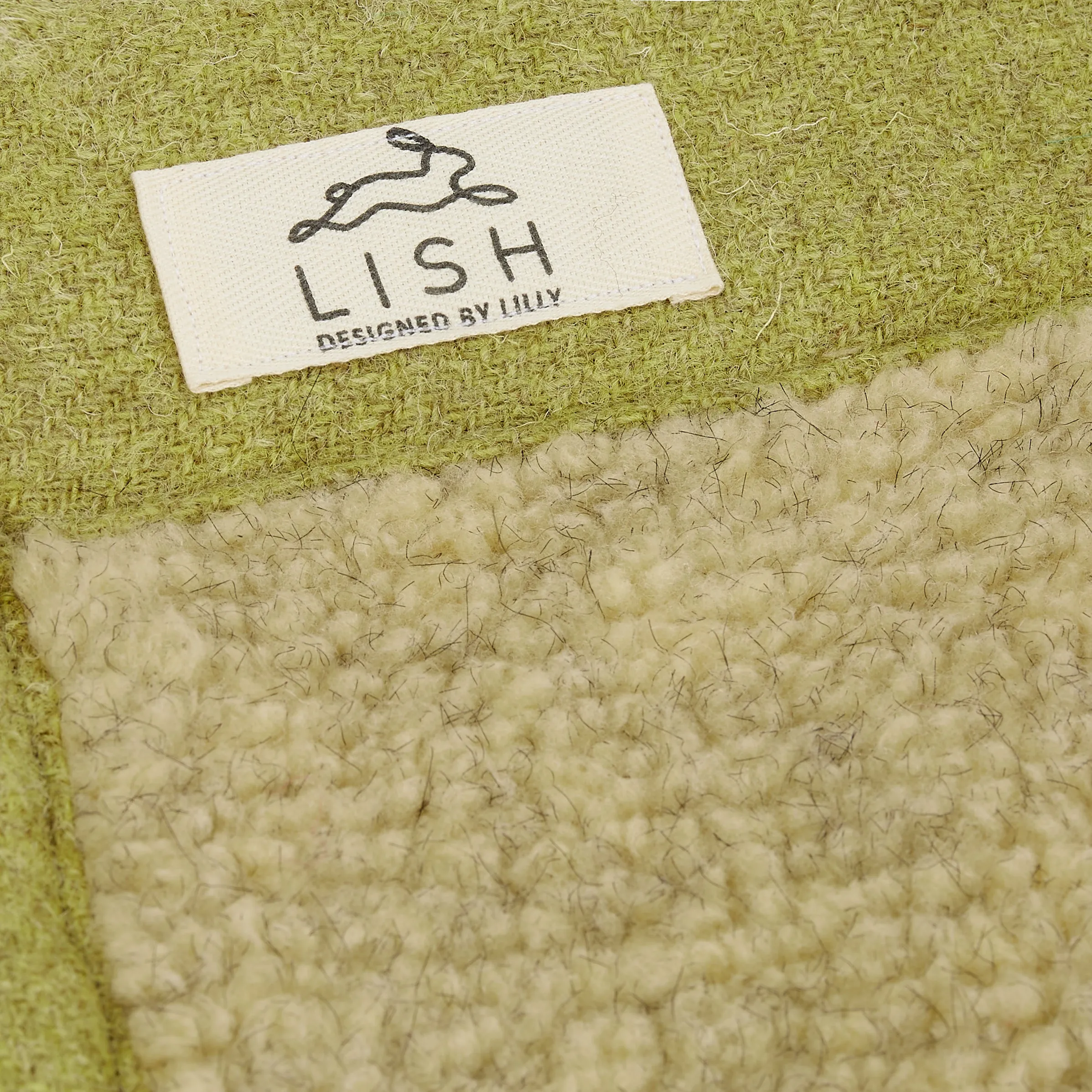 Fern Green Harris Tweed Luxury Designer Dog Blanket