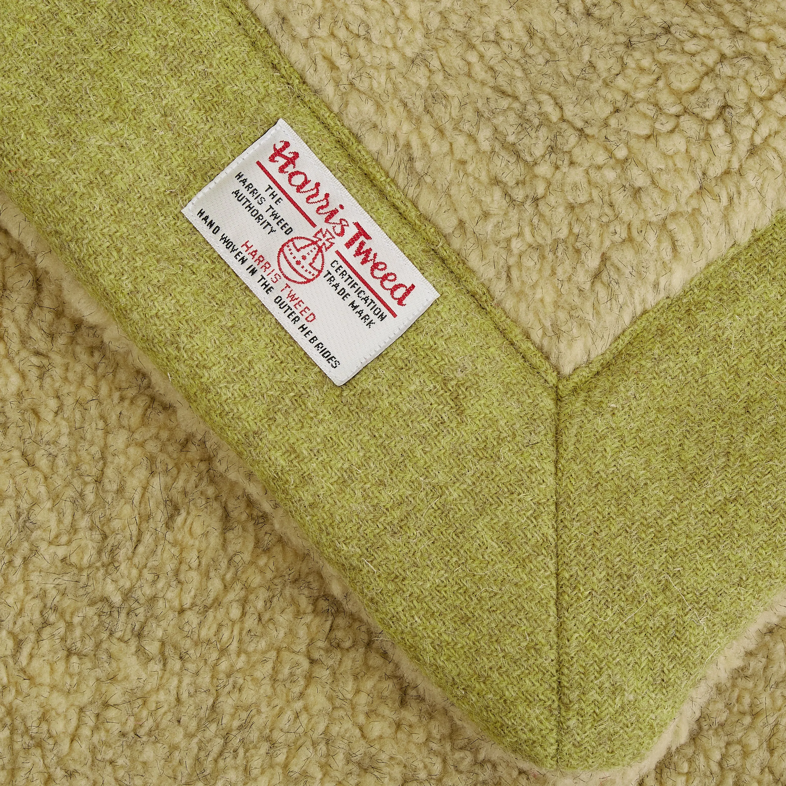 Fern Green Harris Tweed Luxury Designer Dog Blanket