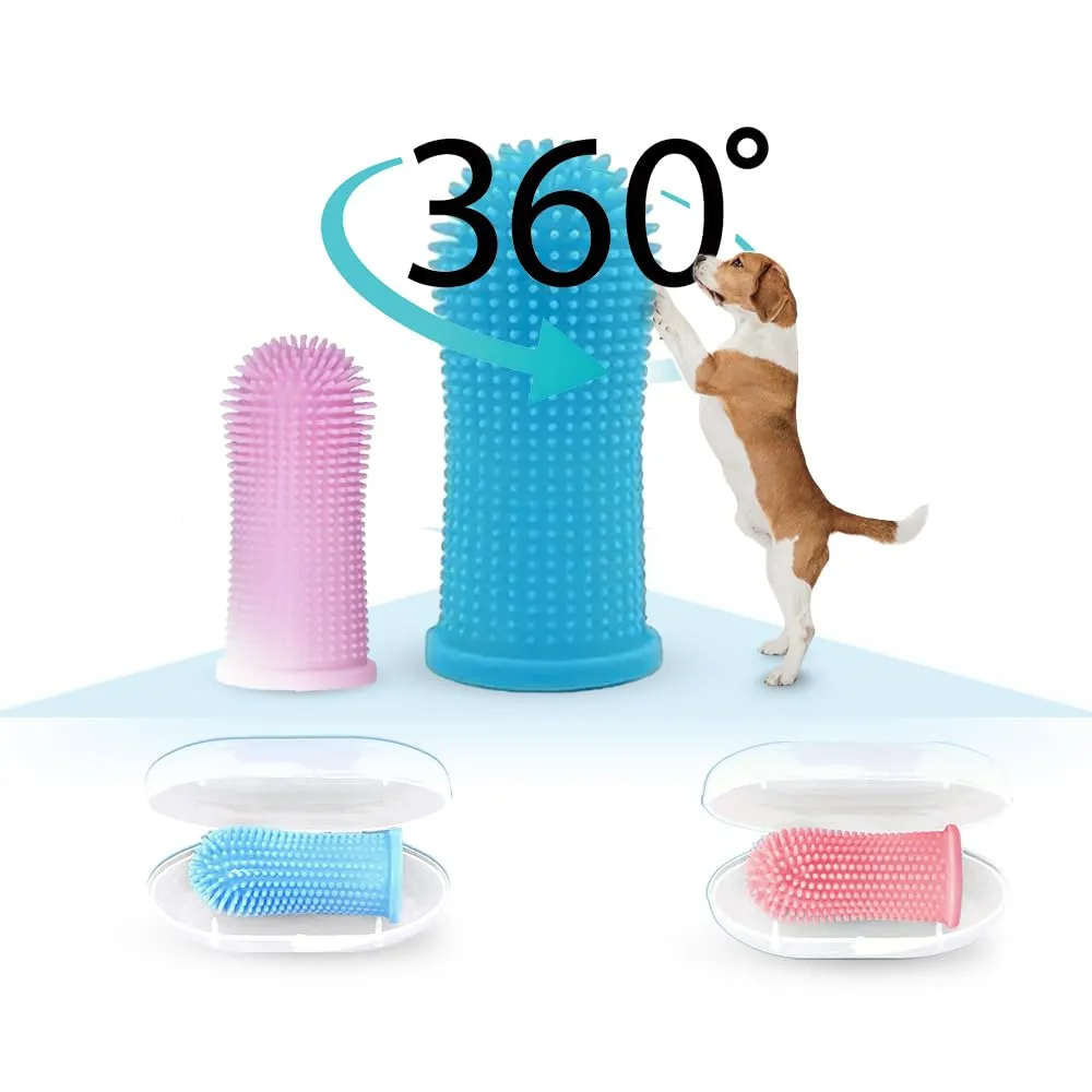 Finger DogToothbrush for Dogs Oral Hygiene, Effective and Gentle Cleaning, Ideal for Dogs and Pets Whit of The Dog Tooth Brushing Kit