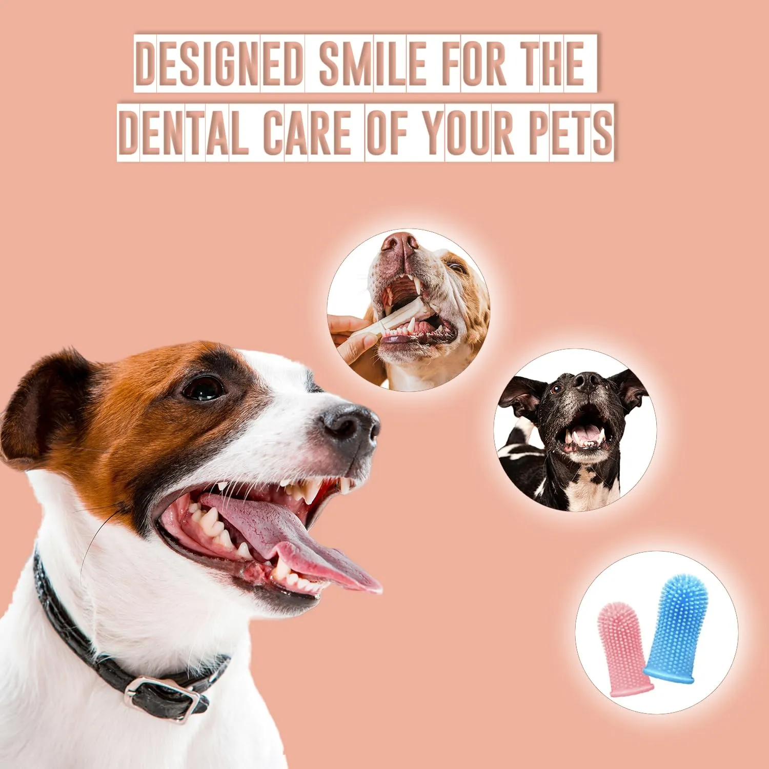 Finger DogToothbrush for Dogs Oral Hygiene, Effective and Gentle Cleaning, Ideal for Dogs and Pets Whit of The Dog Tooth Brushing Kit