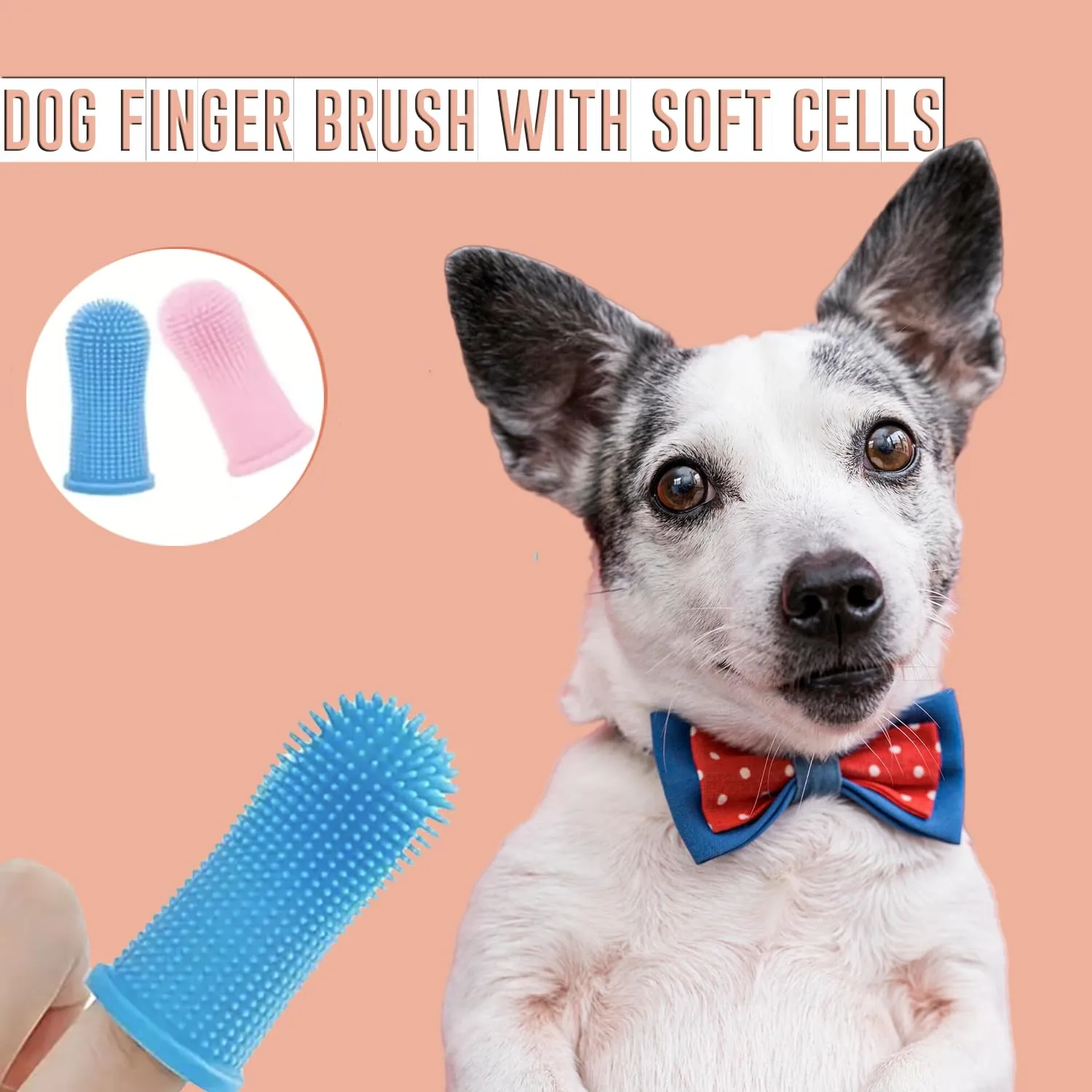 Finger DogToothbrush for Dogs Oral Hygiene, Effective and Gentle Cleaning, Ideal for Dogs and Pets Whit of The Dog Tooth Brushing Kit