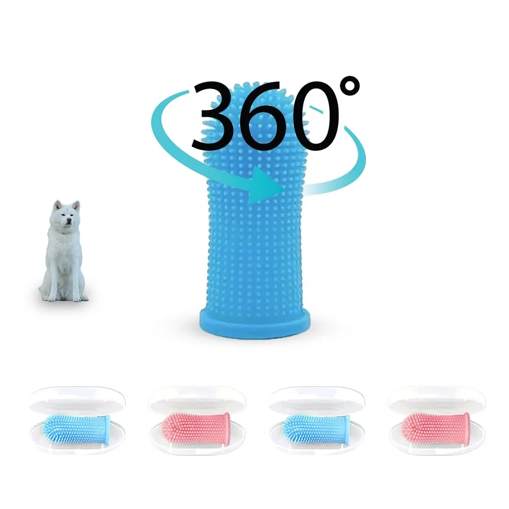 Finger DogToothbrush for Dogs Oral Hygiene, Effective and Gentle Cleaning, Ideal for Dogs and Pets Whit of The Dog Tooth Brushing Kit