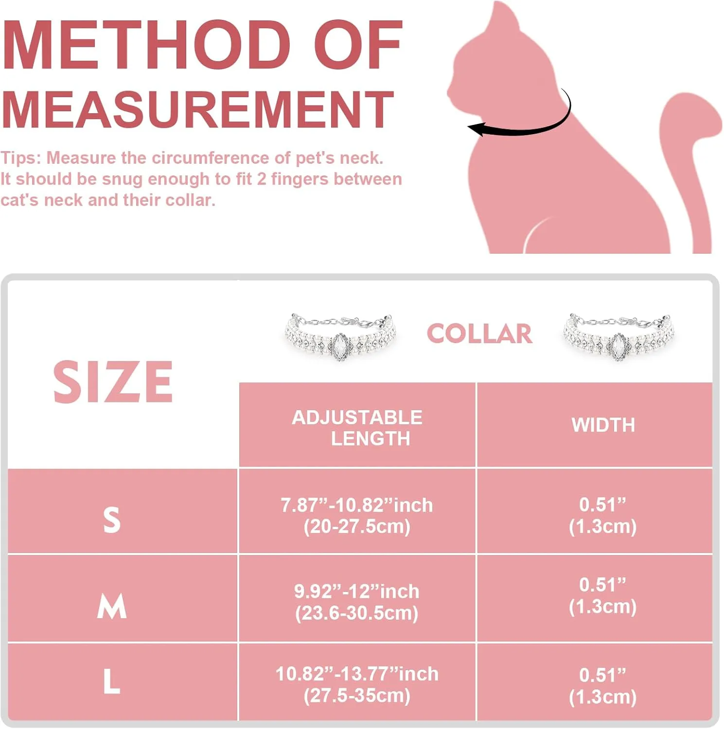 HOWWFALY Dog Pearl Collar and Cat Collars Sliver Chain Necklace Stainless Steel Adjustable Pet Diamonds Collar with Cute Small Bone Accessory for Small Medium Pets Cats Dogs Kitten Puppy