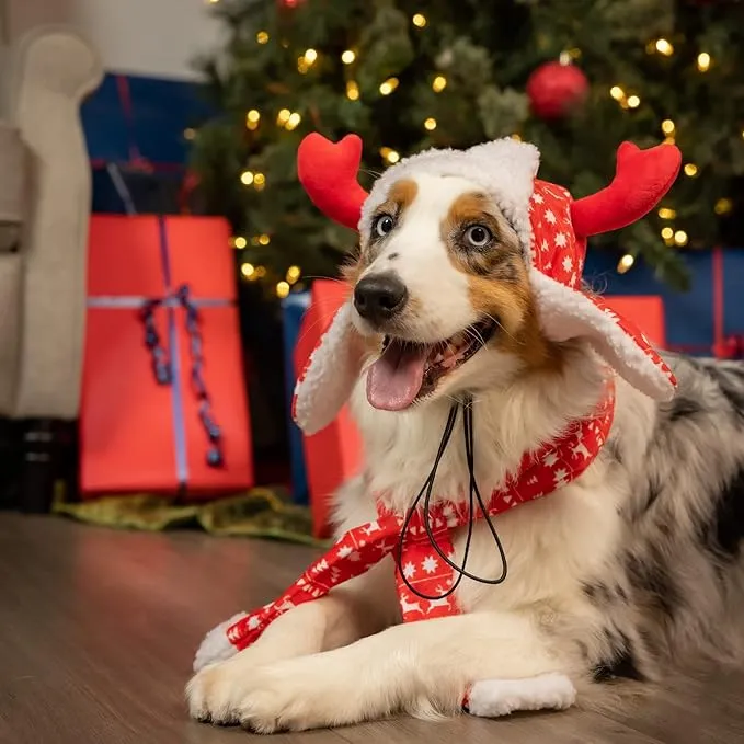 Huxley & Kent - Red Fairisle Antler Hat