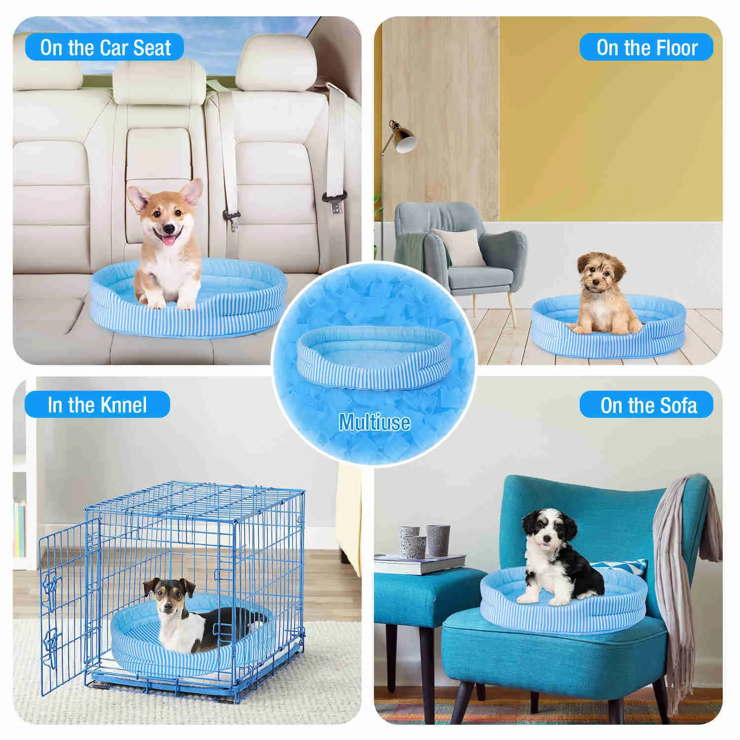 Ice Silk Pet Bed, S size, 1 Pack