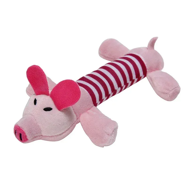 Interactive Dog and Cat Squeaky Plush Toy – Bite-Resistant Chew Molar Toy