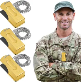 Jenaai 3 Pieces Brass Dog Training Clicker Necklace Signaling Cricket Clicker Pet Training for Puppy Dogs Cat(Gold)