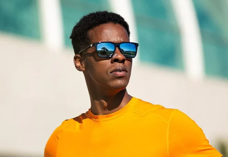 Knockaround Jelly Black/ Sky Blue Fast Lane Sport Polarized Sunglasses