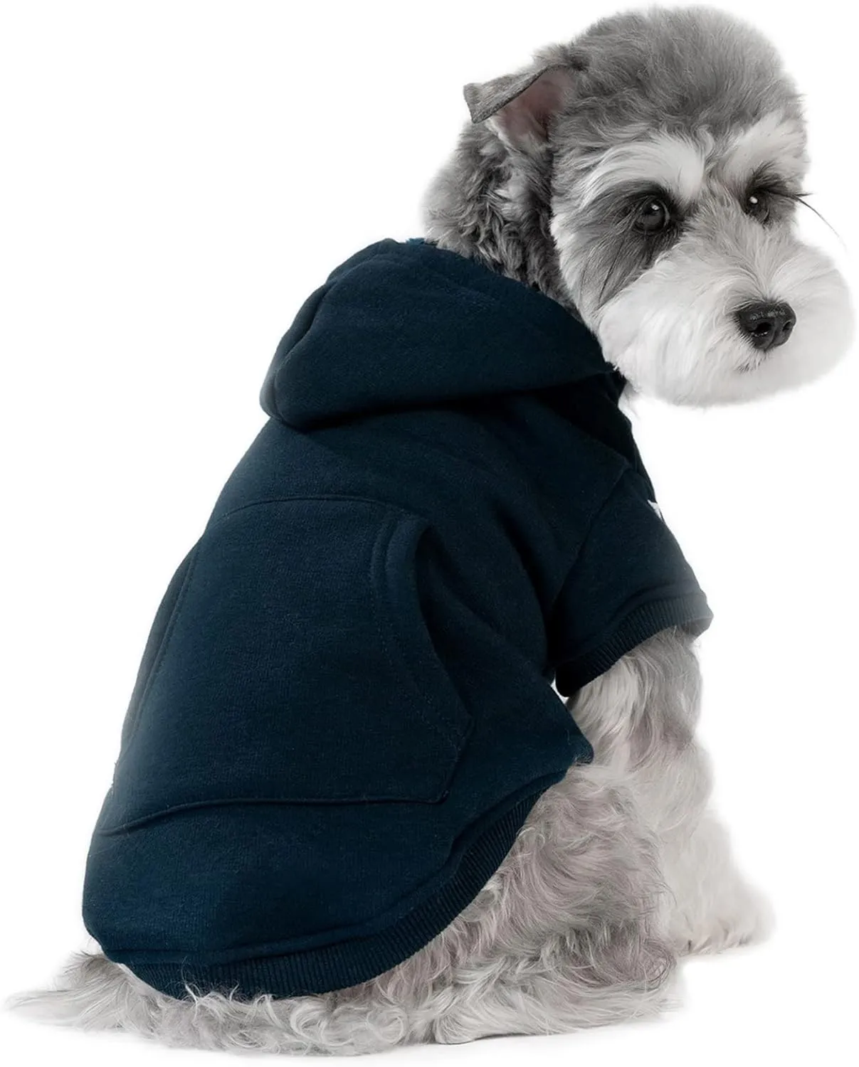 Koneseve Dog Hoodie Fleece Puppy Clothes Warm Sweater with Hat for Small Dogs Cat Hooded Shirt Kitten Pet Basic Hoodies Sweatshirt with Pocket Doggie Soft Winter Coat Apparel (Blue; S)