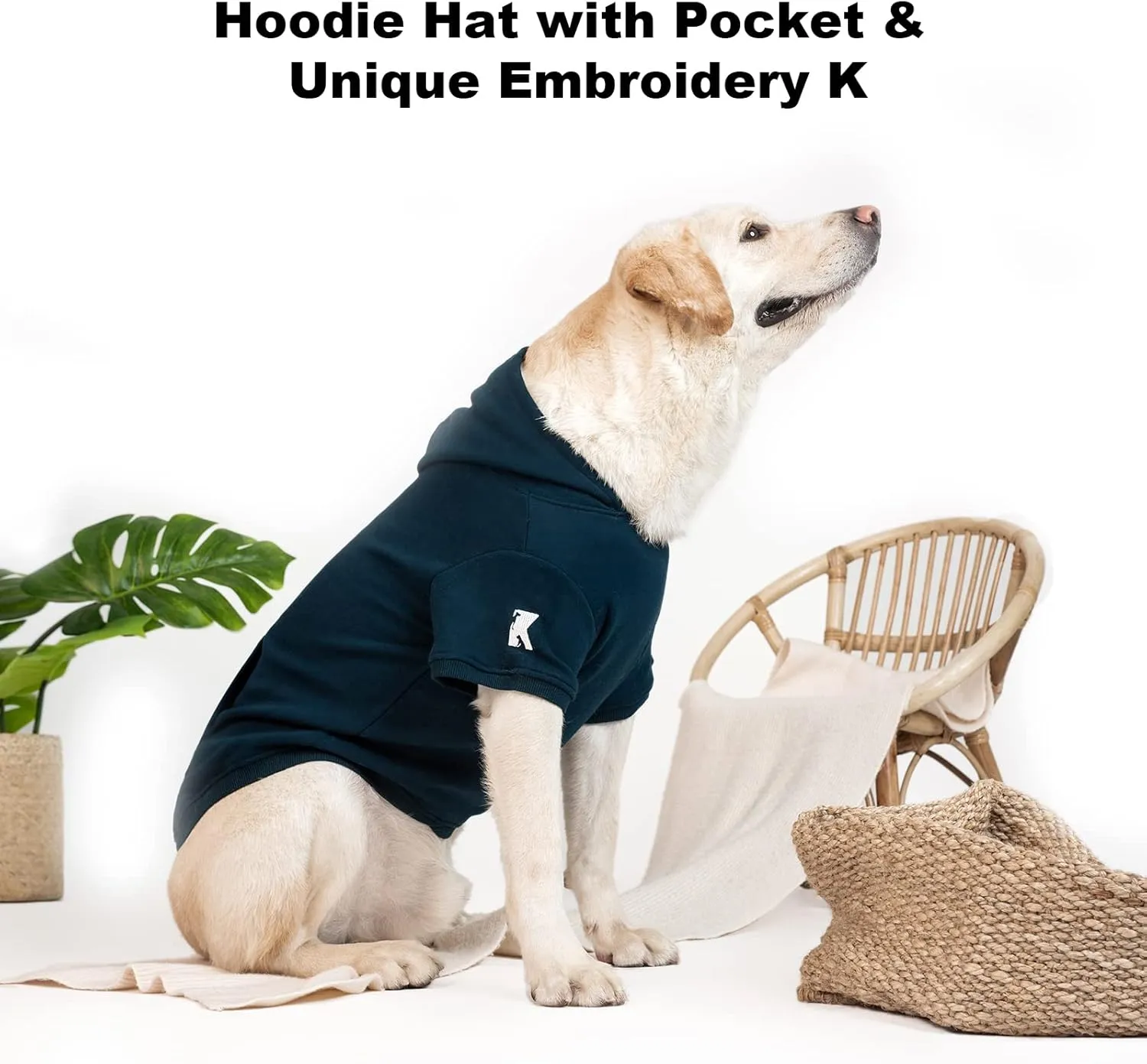 Koneseve Dog Hoodie Fleece Puppy Clothes Warm Sweater with Hat for Small Dogs Cat Hooded Shirt Kitten Pet Basic Hoodies Sweatshirt with Pocket Doggie Soft Winter Coat Apparel (Blue; S)