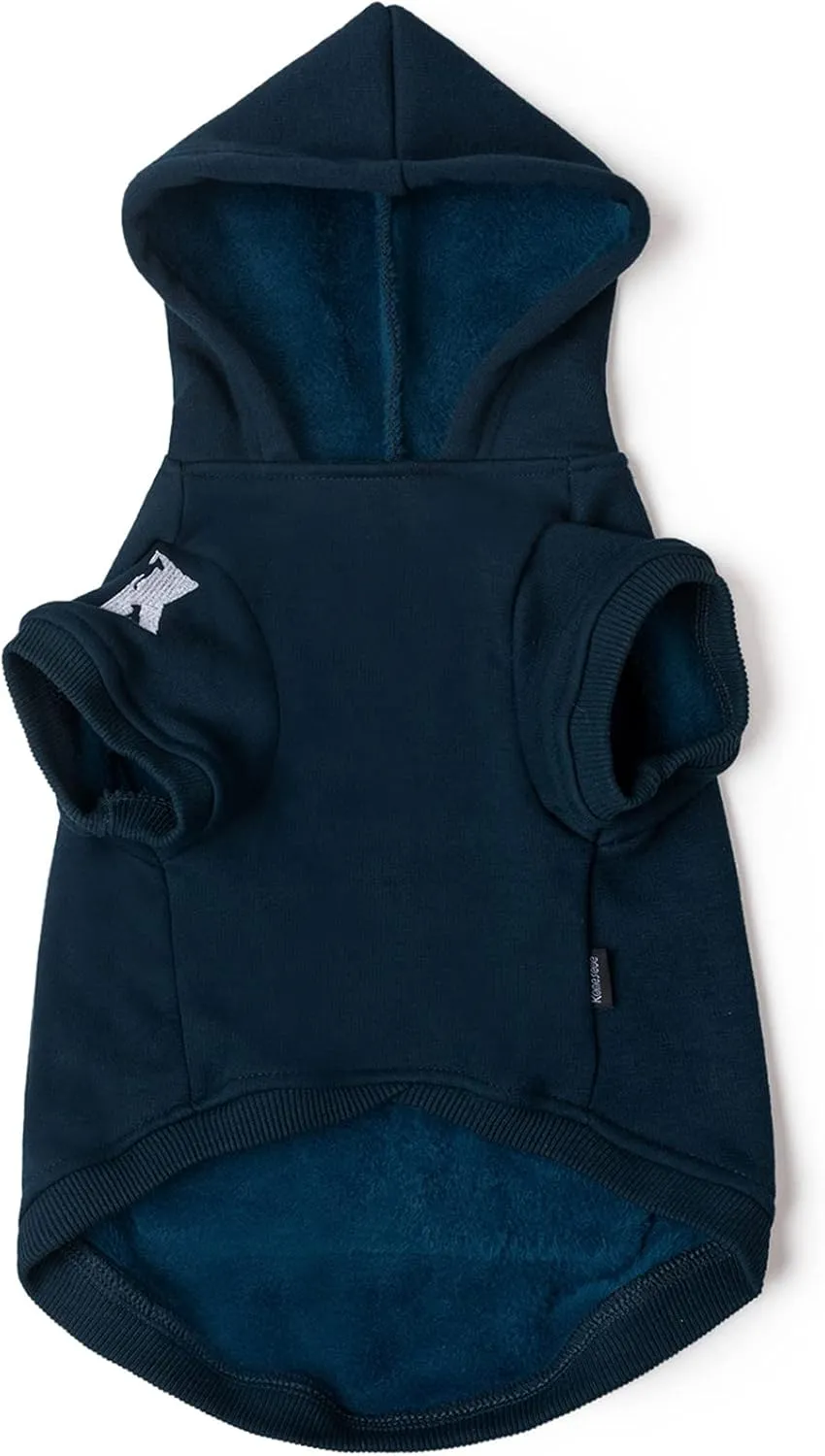 Koneseve Dog Hoodie Fleece Puppy Clothes Warm Sweater with Hat for Small Dogs Cat Hooded Shirt Kitten Pet Basic Hoodies Sweatshirt with Pocket Doggie Soft Winter Coat Apparel (Blue; S)