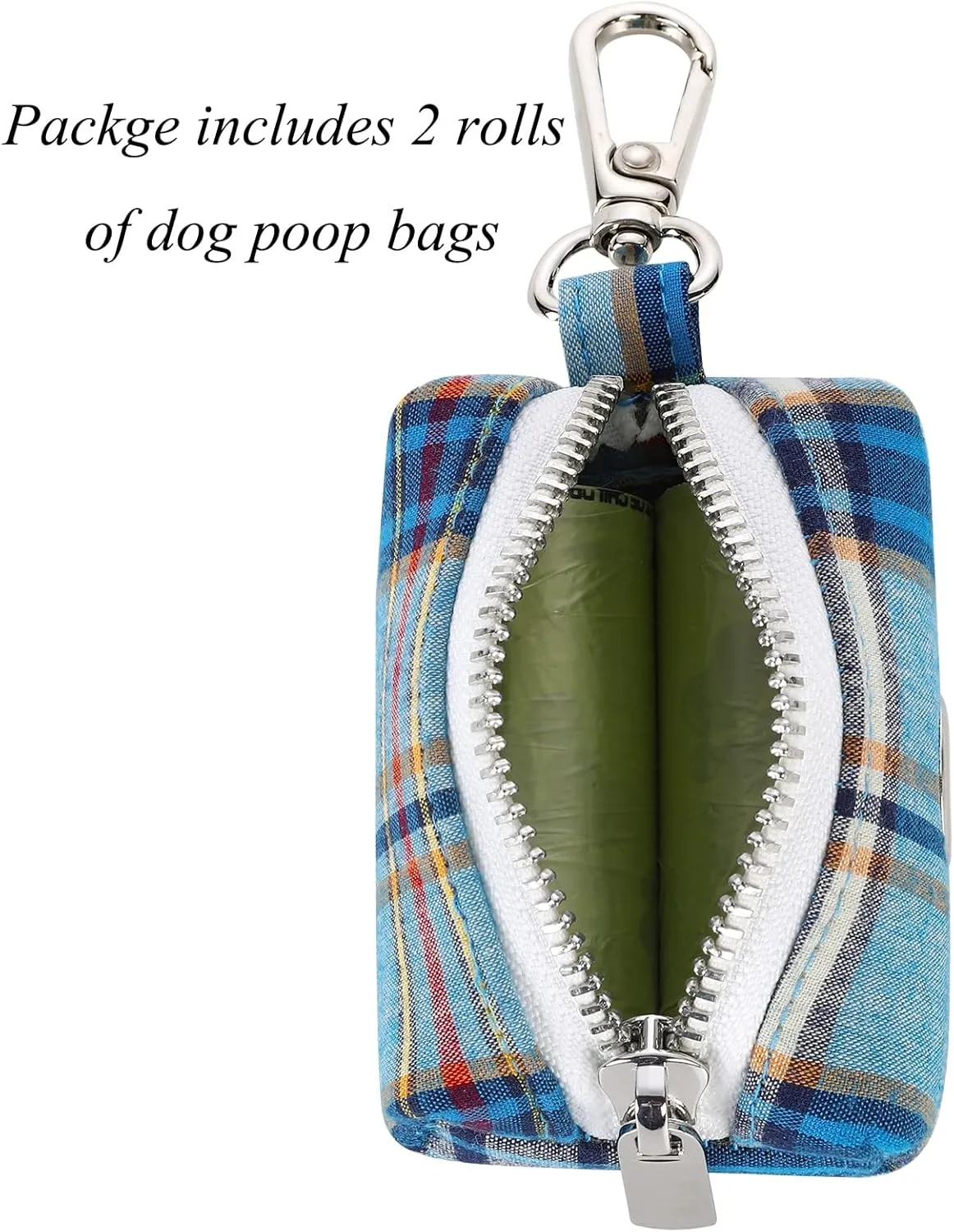 Lionet Paws Cute Dog Poop Bag Holder with Dog Poop Bag for Leash, Cotton Dog Bag Dispenser, Matching Dog Collar
