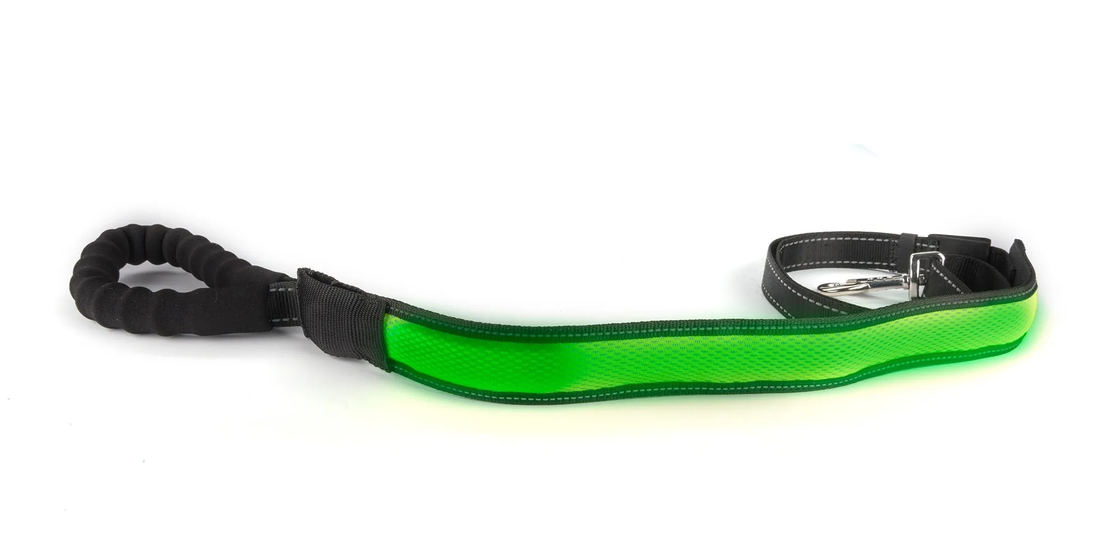 Loomo Comfort Handle LED Dog Lead Green